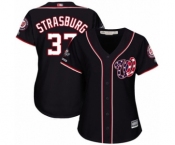 Women's Washington Nationals #37 Stephen Strasburg Authentic Navy Blue Alternate 2 Cool Base 2019 World Series Champions Baseball Jersey