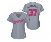 Women's Washington Nationals #37 Stephen Strasburg Gary Road 2016 Mother's Day Cool Base Jersey