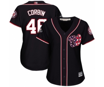 Women's Washington Nationals #46 Patrick Corbin Authentic Navy Blue Alternate 2 Cool Base 2019 World Series Bound Baseball Jerse