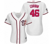 Women's Washington Nationals #46 Patrick Corbin Authentic White Home Cool Base 2019 World Series Champions Baseball Jersey