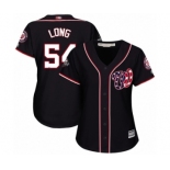 Women's Washington Nationals #54 Kevin Long Authentic Navy Blue Alternate 2 Cool Base 2019 World Series Bound Baseball Jersey