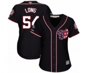 Women's Washington Nationals #54 Kevin Long Authentic Navy Blue Alternate 2 Cool Base 2019 World Series Champions Baseball Jersey