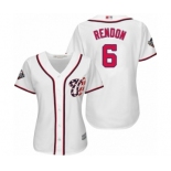 Women's Washington Nationals #6 Anthony Rendon Authentic White Home Cool Base 2019 World Series Bound Baseball Jersey