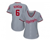 Women's Washington Nationals #6 Anthony Rendon Grey Road Stitched MLB Jersey