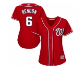 Women's Washington Nationals #6 Anthony Rendon Red Alternate Stitched MLB Jersey