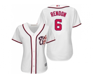 Women's Washington Nationals #6 Anthony Rendon White Home Stitched MLB Jersey