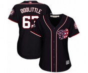 Women's Washington Nationals #63 Sean Doolittle Authentic Navy Blue Alternate 2 Cool Base 2019 World Series Bound Baseball Jersey