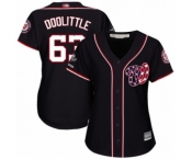 Women's Washington Nationals #63 Sean Doolittle Authentic Navy Blue Alternate 2 Cool Base 2019 World Series Champions Baseball Jersey