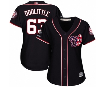 Women's Washington Nationals #63 Sean Doolittle Authentic Navy Blue Alternate 2 Cool Base 2019 World Series Champions Baseball Jersey