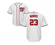 Youth Majestic Washington Nationals #23 Derek Norris Authentic White Home Cool Base MLB Jersey