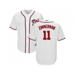 Youth Washington Nationals #11 Ryan Zimmerman White Cool Base Stitched MLB Jersey