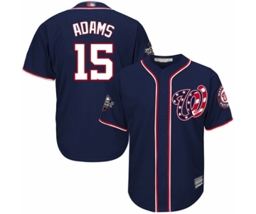 Youth Washington Nationals #15 Matt Adams Authentic Navy Blue Alternate 2 Cool Base 2019 World Series Bound Baseball Jersey