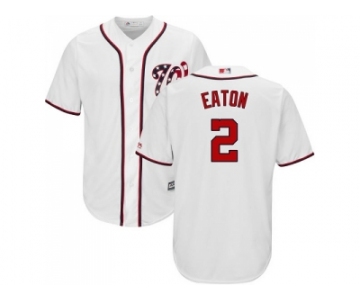 Youth Washington Nationals #2 Adam Eaton White Cool Base Stitched MLB Jersey