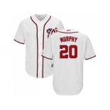 Youth Washington Nationals #20 Daniel Murphy White Cool Base Stitched MLB Jersey