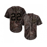 Youth Washington Nationals #22 Juan Soto Authentic Camo Realtree Collection Flex Base Baseball Jersey