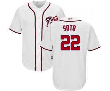 Youth Washington Nationals #22 Juan Soto Authentic White Home Cool Base Baseball Jersey