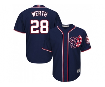 Youth Washington Nationals #28 Jayson Werth Blue Cool Base EStitched MLB Jersey