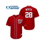 Youth Washington Nationals #28 Jayson Werth Red Stitched MLB Jersey