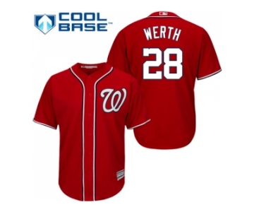 Youth Washington Nationals #28 Jayson Werth Red Stitched MLB Jersey