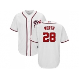 Youth Washington Nationals #28 Jayson Werth White Cool Base Stitched MLB Jersey