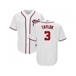 Youth Washington Nationals #3 Michael Taylor White Cool Base Stitched MLB Jersey