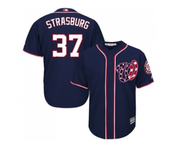 Youth Washington Nationals #37 Stephen Strasburg Blue Cool Base EStitched MLB Jersey