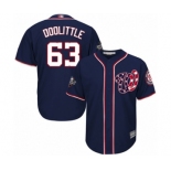 Youth Washington Nationals #63 Sean Doolittle Authentic Navy Blue Alternate 2 Cool Base 2019 World Series Bound Baseball Jersey