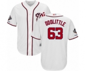 Youth Washington Nationals #63 Sean Doolittle Authentic White Home Cool Base 2019 World Series Champions Baseball Jersey