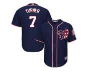 Youth Washington Nationals #7 Trea Turner Navy Blue Cool Base Stitched MLB Jersey