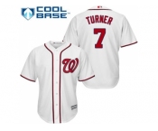 Youth Washington Nationals #7 Trea Turner White Cool Base Stitched MLB Jersey