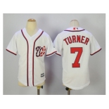 Youth Washington Nationals #7 Trea Turner White New Cool Base Jersey