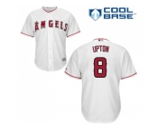 Youth Los Angeles Angels #8 Justin Upton White Cool Base Stitched Baseball Jersey