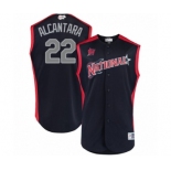 Youth Miami Marlins #22 Sandy Alcantara Authentic Navy Blue National League 2019 Baseball All-Star Jersey