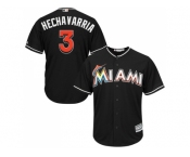 Youth Miami Marlins #3 Adeiny Hechavarria Black Cool Base Stitched MLB Jersey