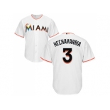 Youth Miami Marlins #3 Adeiny Hechavarria White Cool Base Stitched MLB Jersey