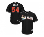 Youth Miami Marlins #54 Wei-Yin Chen Black Cool Base Stitched MLB Jersey