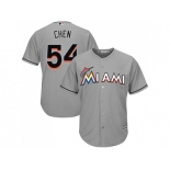 Youth Miami Marlins #54 Wei-Yin Chen Grey Cool Base Stitched MLB Jersey