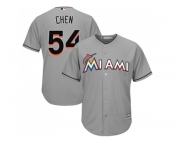 Youth Miami Marlins #54 Wei-Yin Chen Grey Cool Base Stitched MLB Jersey