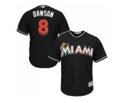 Youth Miami Marlins #8 Andre Dawson Black Cool Base Stitched MLB Jersey