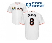 Youth Miami Marlins #8 Andre Dawson White Cool Base Stitched MLB Jersey