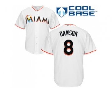 Youth Miami Marlins #8 Andre Dawson White Cool Base Stitched MLB Jersey