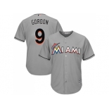 Youth Miami Marlins #9 Dee Gordon Grey Cool Base Stitched MLB Jersey