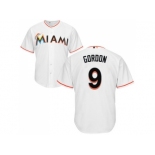 Youth Miami Marlins #9 Dee Gordon White Cool Base Stitched MLB Jersey