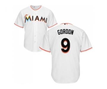 Youth Miami Marlins #9 Dee Gordon White Cool Base Stitched MLB Jersey