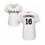 Women Miami Marlins #16 Jose Fernandez Majestic White Cool Base Player Jersey