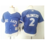 Toddler Toronto Blue Jays #2 Troy Tulowitzki Blue Cool Base Stitched MLB Jersey