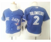 Toddler Toronto Blue Jays #2 Troy Tulowitzki Blue Cool Base Stitched MLB Jersey