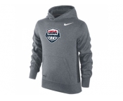 Youth Team USA Nike Basketball KO Performance Hoodie Gray