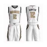 Women's Atlanta Hawks #12 De'Andre Hunter Swingman White Basketball Suit Jersey - City Edition