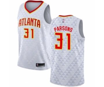 Women's Atlanta Hawks #31 Chandler Parsons Authentic White Basketball Jersey - Association Edition